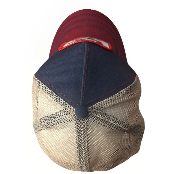 Goorin Bros Hat Cap Snap Back Trucker Patch Blue Red Mesh The Farm Mens - Picture 5 of 9